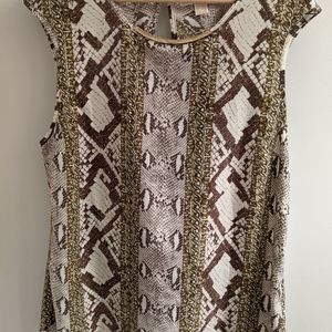 Michael Kors Snakeskin Tunic Top